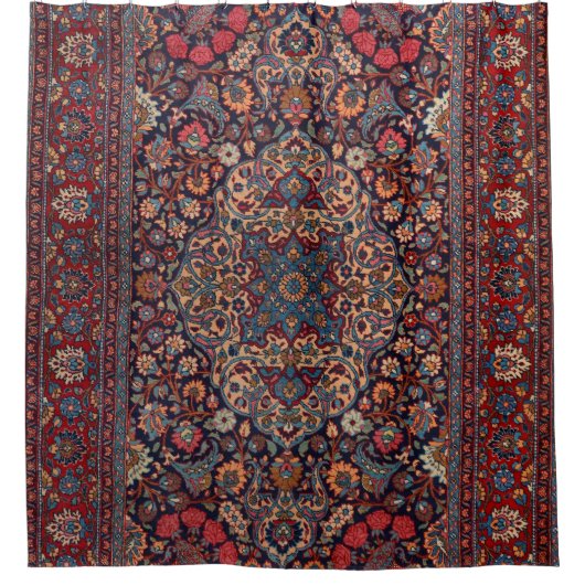 Ongebruikelijke Persie Rug Blue Daisy  Douchegordijn (Voorkant)