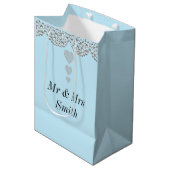 Ongebruikelijke  persoonlijke tasje voor bruiloft (Voorkant Gekanteld)