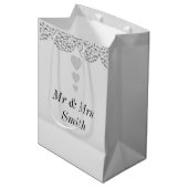 Ongebruikelijke  persoonlijke tasje voor bruiloft (Voorkant Gekanteld)