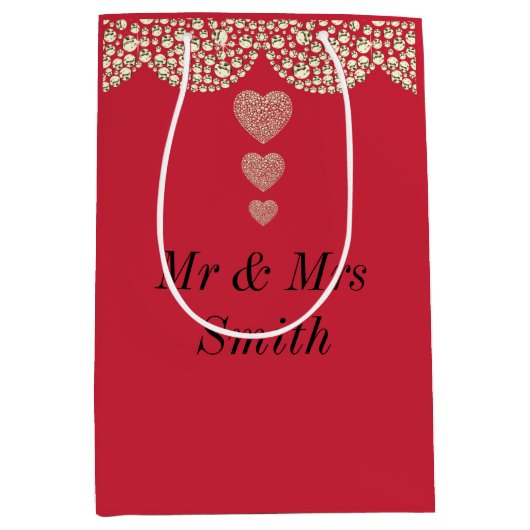 Ongebruikelijke  persoonlijke tasje voor bruiloft (Voorkant)