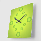 Ongebruikelijke Pop Art Limoen Suns Clock Green 4 Vierkante Klok (Hoek)