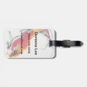 Ongebruikelijke Rooster. Calligrafie en waterverf. Bagagelabel (Achterkant horizontaal)