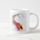 Ongebruikelijke Rooster. Calligrafie en waterverf. Grote Koffiekop (Rechts)