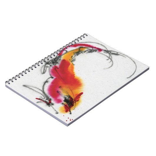 Ongebruikelijke Rooster. Calligrafie en waterverf. Notitieboek (Linkerzijde)