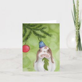 Ongebruikelijke vakantiedieren: Bunny kaart 10x14 