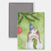 Ongebruikelijke vakantiedieren: Bunny Magnet 2.5 " (Voorkant / Achterkant)