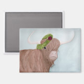 Ongebruikelijke vakantiedieren: Koe magneet 3,5 "x (Voorkant / Achterkant)