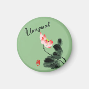 Ongebruikelijke Waterverf bloemen in vrieshanden Magneet