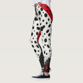 Ongebruikelijke witte rode en zwarte moderne dames leggings (Links)