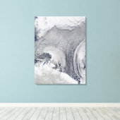 Ongebruikelijke wolkenformaties boven het Zee van Canvas Afdruk (Insitu (Houten vloer))