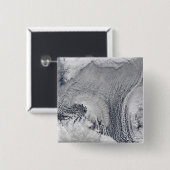 Ongebruikelijke wolkenformaties boven het Zee van  Vierkante Button 5,1 Cm (Voorkant /achterkant)