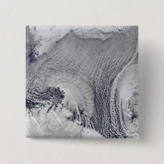 Ongebruikelijke wolkenformaties boven het Zee van  Vierkante Button 5,1 Cm (Voorkant)