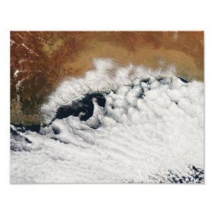 Ongebruikelijke wolkenformaties foto afdruk