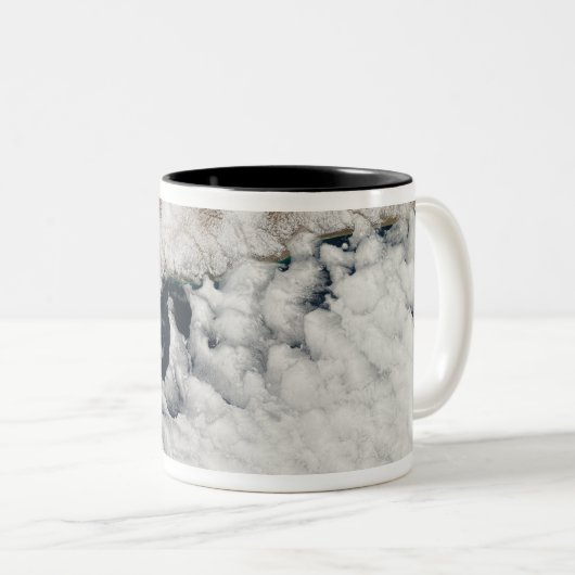 Ongebruikelijke wolkenformaties tweekleurige koffiemok (Voorkant rechts)