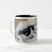 Ongebruikelijke wolkenformaties tweekleurige koffiemok (Voorkant links)