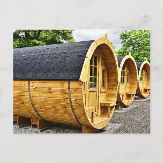 ONGEBRUIKTE BARREL HOUSE TINY HOUSE BRIEFKAARTEN (Voorkant)