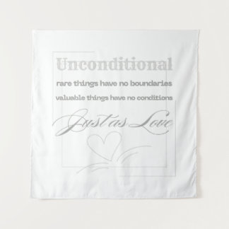 Ongeconditioneerde liefdescitaat wandkleed