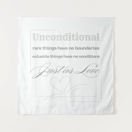 Ongeconditioneerde liefdescitaat  wandkleed (Voorkant)