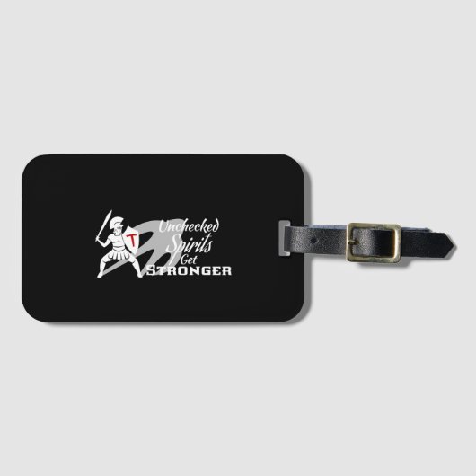 Ongecontroleerde Geesten Krijgen Sterker Bagagelab Bagagelabel (Voorkant (horizontaal))