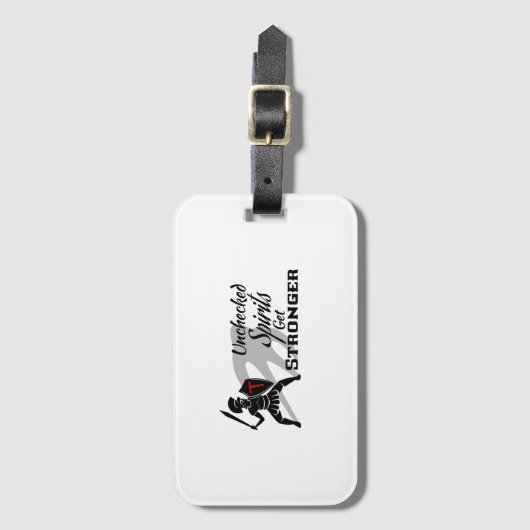 Ongecontroleerde Geesten Krijgen Sterker Bagagelab Bagagelabel (Voorkant (verticaal))