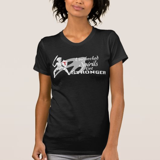 Ongecontroleerde geesten worden sterker Dames T-sh T-shirt (Voorkant)