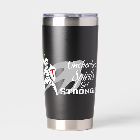 Ongecontroleerde Geesten Worden Sterker - Zwarte M Geïsoleerde Drinkbeker (Voorkant)