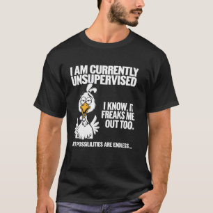 Ongecontroleerde Kip Grappige Sarcastische Nieuwig T-shirt