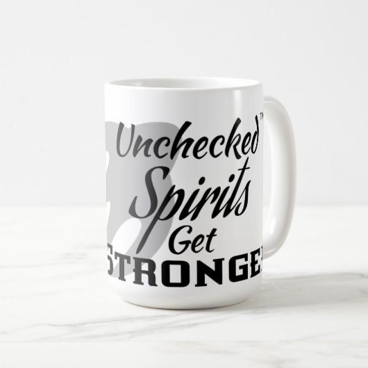 Ongecontroleerde sterke dranken worden sterker - C Koffiemok (Voorkant rechts)