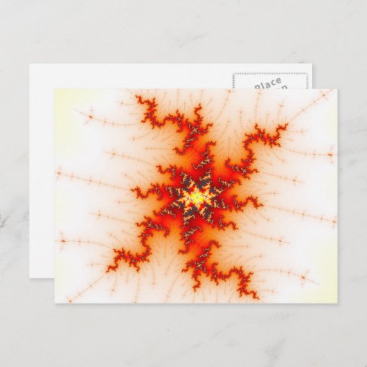 Ongedaan fractal briefkaart (Voorkant / Achterkant)