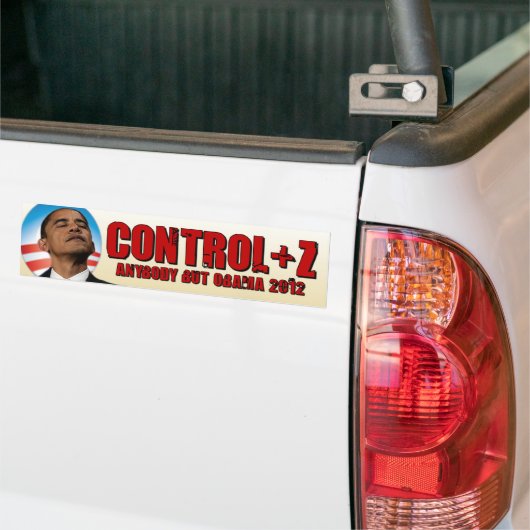 Ongedaan maken Obama 2012 - Control + Z Bumpersticker (Op Truck)