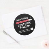 Ongedaan maken van Systemic Racism Classic Ronde S Ronde Sticker (Envelop)