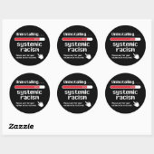 Ongedaan maken van Systemic Racism Classic Ronde S Ronde Sticker (Vel)