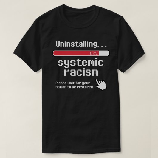 Ongedaan maken van Systemic Racism Classic Ronde S T-shirt (Design voorkant)