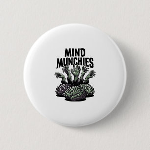 Ongedane Hersenfeest Vintage Zombie Handen Horror  Ronde Button 5,7 Cm