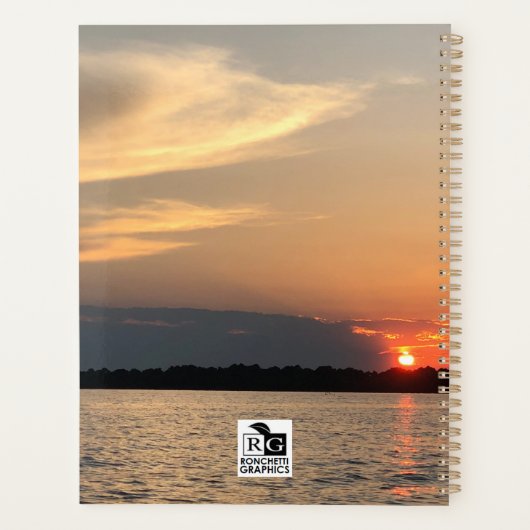 Ongedateerd maandelijks Sunset Planner Boek (Achterkant)