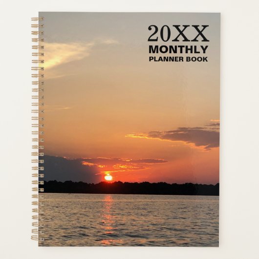 Ongedateerd Maandelijks Zonsondergang Plannerboek Planner (Voorkant)