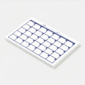 Ongedateerde Sticky Note Kalender - Marine (Schuin)