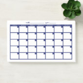 Ongedateerde Sticky Note Kalender - Marine (Kantoor)
