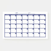 Ongedateerde Sticky Note Kalender - Marine (Voorkant)