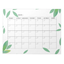Ongedateerde verse groene minimalistische maandeli