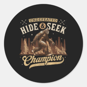 Ongedefeerde Bigfoot Verstoppertje Kampioen Ronde Sticker
