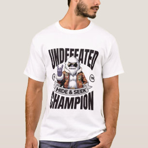 Ongedefeerde kampioen verstoppertje spelen t-shirt