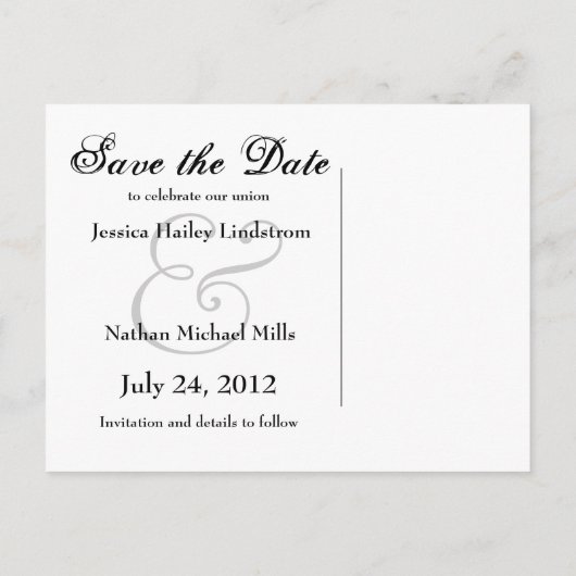 ongedefinieerd aankondigingskaart (Achterkant)