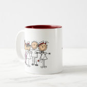 ongedefinieerd tweekleurige koffiemok (Voorkant links)