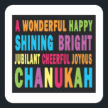 ongedefinieerd vierkante sticker<br><div class="desc">Maakt geweldig cadeau voor chanukah!</div>