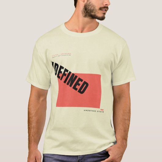 Ongedefinieerde Tech Typografie Ontwerp T-shirt (Voorkant)