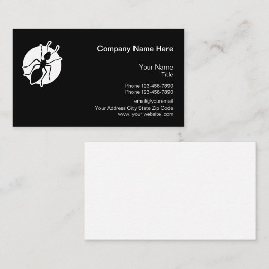 Ongediertebestrijding Ant Thema Visitekaartjes (Voorkant / Achterkant)