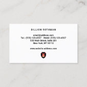 Ongediertebestrijding Exterminator Shield Logo Visitekaartje (Achterkant)