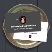 Ongediertebestrijding Exterminator Shield Logo Visitekaartje