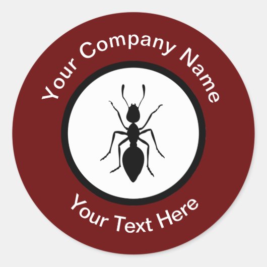 Ongediertebestrijding Exterminator Thema Zakelijke Ronde Sticker (Voorkant)